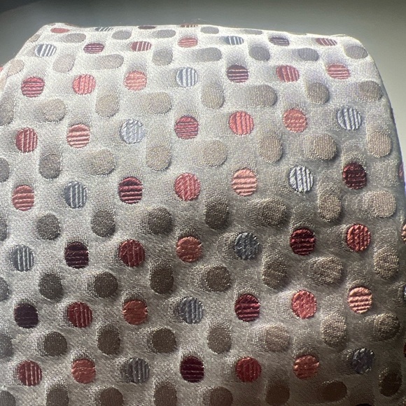 Geoffrey Beene Gray and Red Classic Tie with Polka Dots pastels - Picture 2 of 8